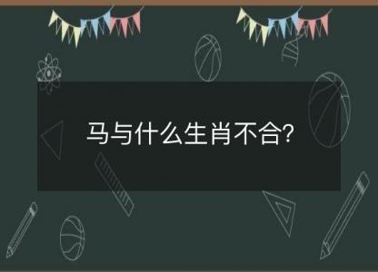 马与什么生肖不合?