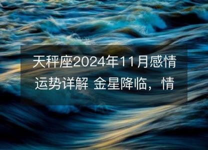天秤座2024年11月感情运势详解 金星降临,情触动态分析