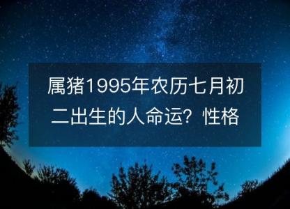 属猪1995年农历七月初二出生的人命运?性格、感情、婚姻解析