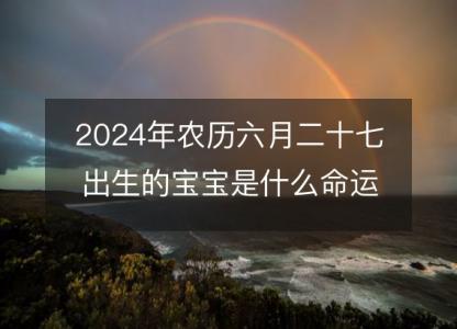 2024年农历六月二十七出生的宝宝是什么命运?生辰八字,事业,五行解析