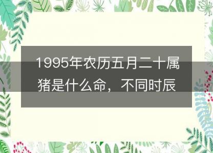1995年农历五月二十属猪是什么命,不同时辰八字五行查询