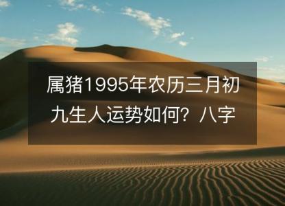 属猪1995年农历三月初九生人运势如何?八字命运五行缺吗!性格详解