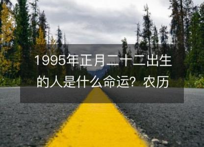 1995年正月二十二出生的人是什么命运?农历生辰八字,事业,五行解析