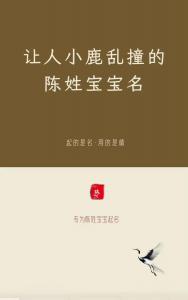 陈子宝宝起名 女生起名陈子什么