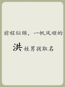 姓洪的猴宝宝怎么起名 洪姓男孩起名洋气点的