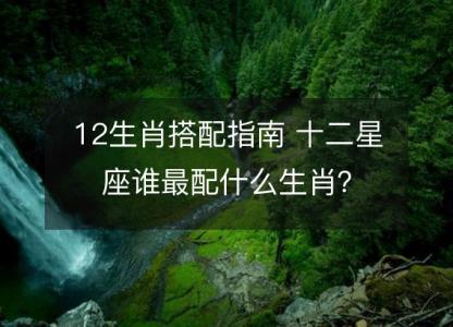 12生肖搭配指南 十二星座谁最配什么生肖?
