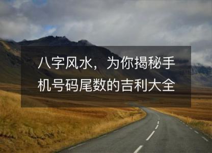 八字风水,为你揭秘手机号码尾数的吉利大全