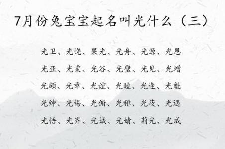 宝宝起名光字辈男孩 王姓光字辈对照表
