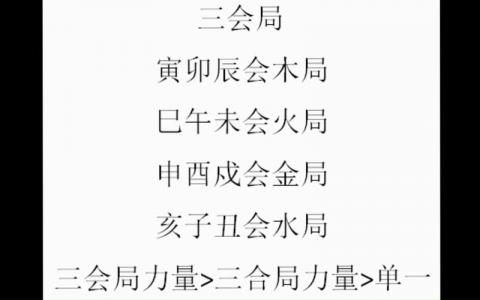 八字四柱三会局 三会局成功的条件