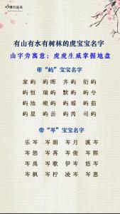 虎宝宝带山带水起名字 带水山的字大全