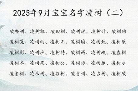 树字的宝宝起名字男孩 带树的男孩取名大全
