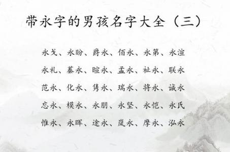 给宝宝起名永字辈的 姓卢男孩属狗永字辈