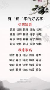 属龙宝宝取名带锦字 属龙的宝宝起名字大全