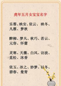 五月出生女虎宝宝起名大全 属虎的五月初六是什么星座