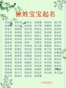 徐姓宝宝怎么起名好听 徐姓宝宝女孩名字大全