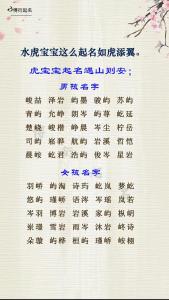 木水虎宝宝起名大全 2024龙男宝取名书