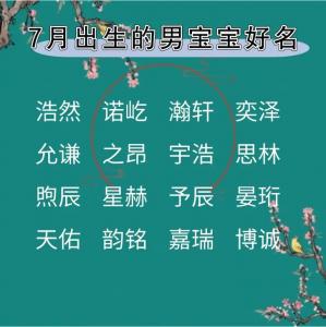 宝宝起名虎宝7月出生 虎宝宝起名根据出生日期