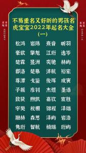 虎年男宝宝起名大全好听的名字 2024龙男宝取名书