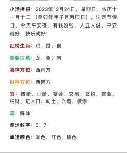 12月24日生肖吉凶运势 12月份生肖运势吉凶日