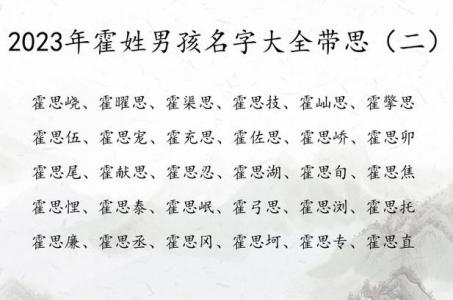 霍姓男孩虎宝宝起名字怎么起 2024龙男宝取名书
