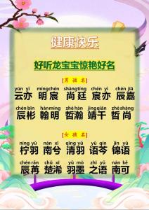 宝宝起名快乐健康 健康类直播起名
